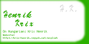 henrik krix business card